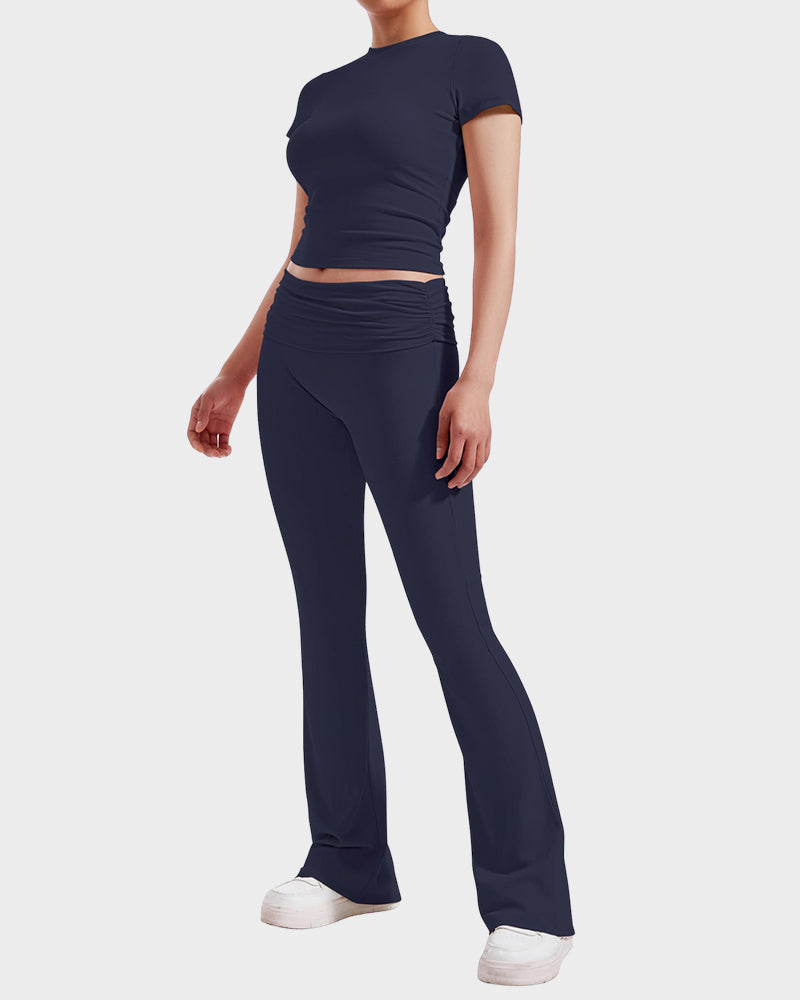 Women's 2-Piece Lounge Set: Tops & Flare Pants - view 15
