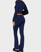 Long Sleeve Cotton Jersey Lounge Set - view 8