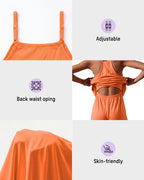 Adjustable Strap Active Mini Dress with Built-In Shorts & Pockets - view 3