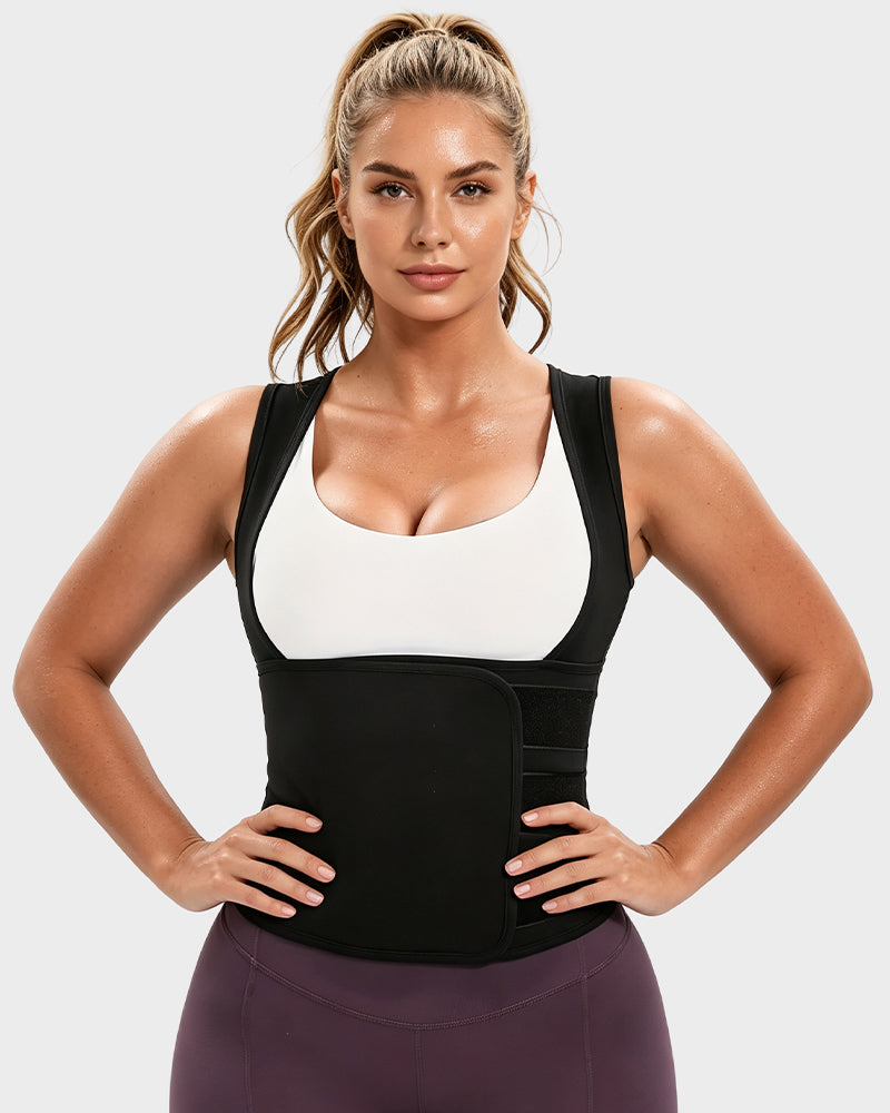Adjustable Thermal Sweat Waist Trainer Shapewear Vest - view 2