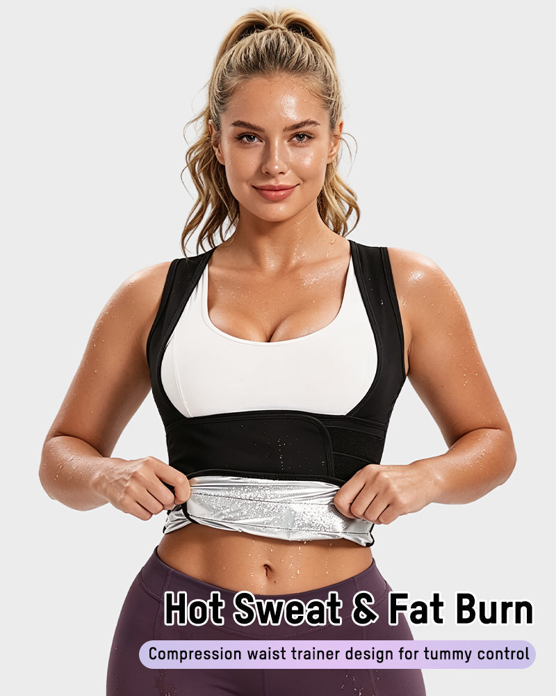 Adjustable Thermal Sweat Waist Trainer Shapewear Vest - view 3