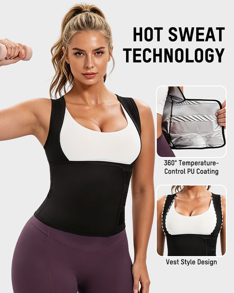Adjustable Thermal Sweat Waist Trainer Shapewear Vest - view 4