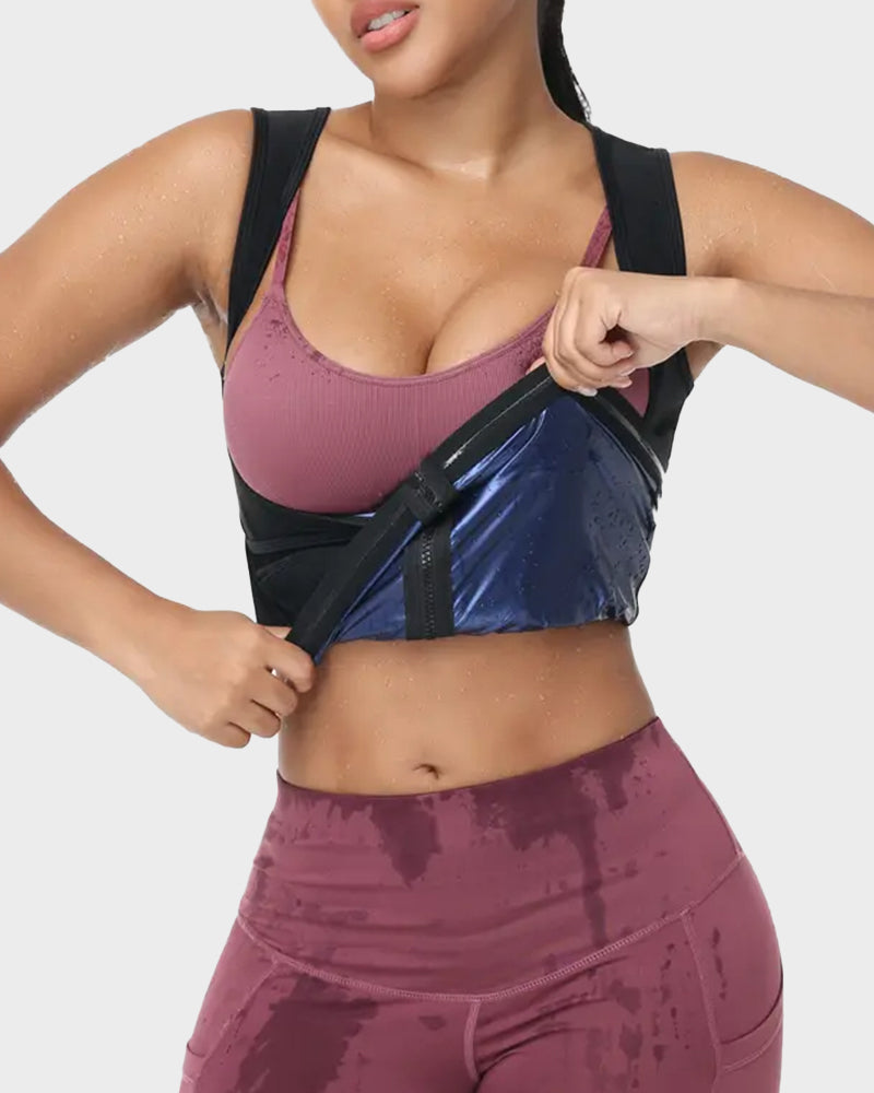 Adjustable Sauna Sweat Waist Trainer Tank Top - view 2