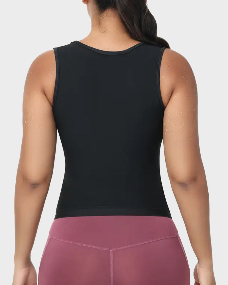 Adjustable Sauna Sweat Waist Trainer Tank Top - view 4
