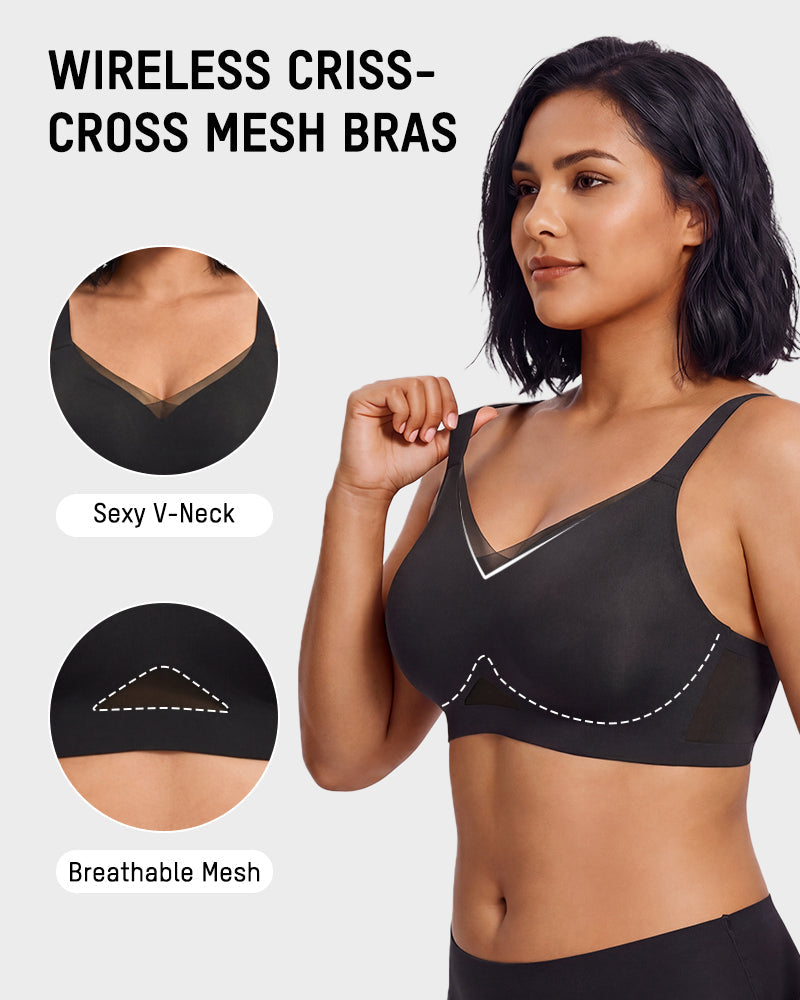 All Day Comfort Wireless Mesh Bra - view 2