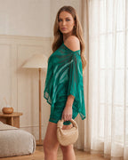 Animal-Print Sheer Shawl Top & Mini Skirt Set - view 12