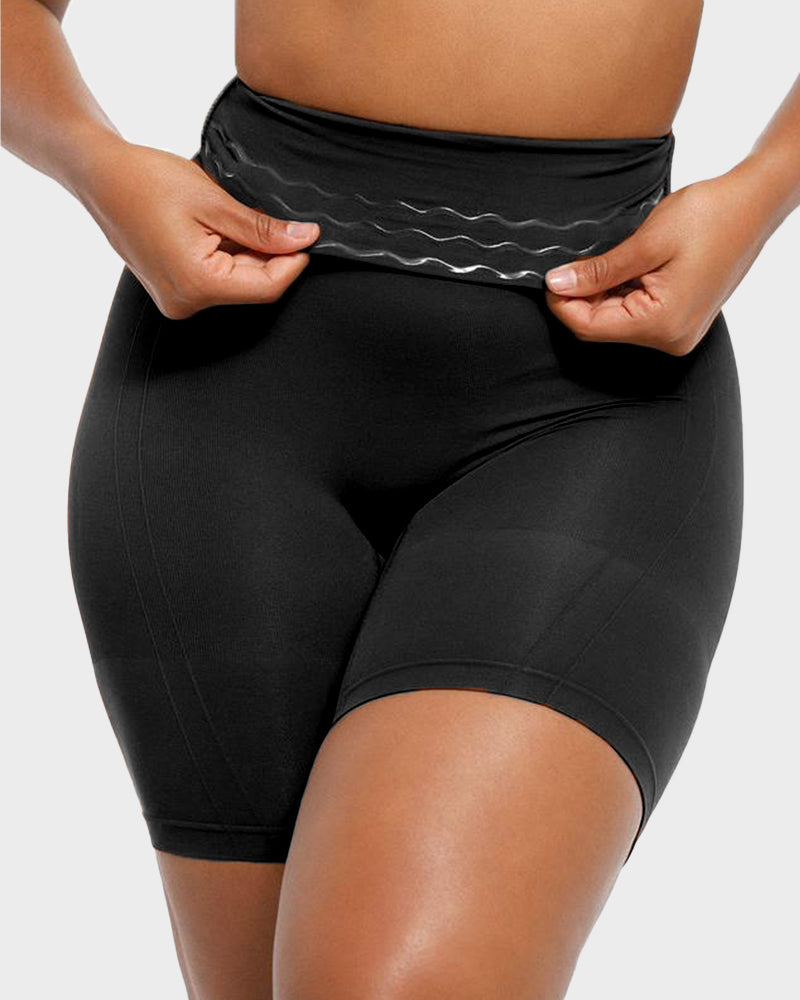 Anti-Roll High-Waist Sculpting Shorts - view 3