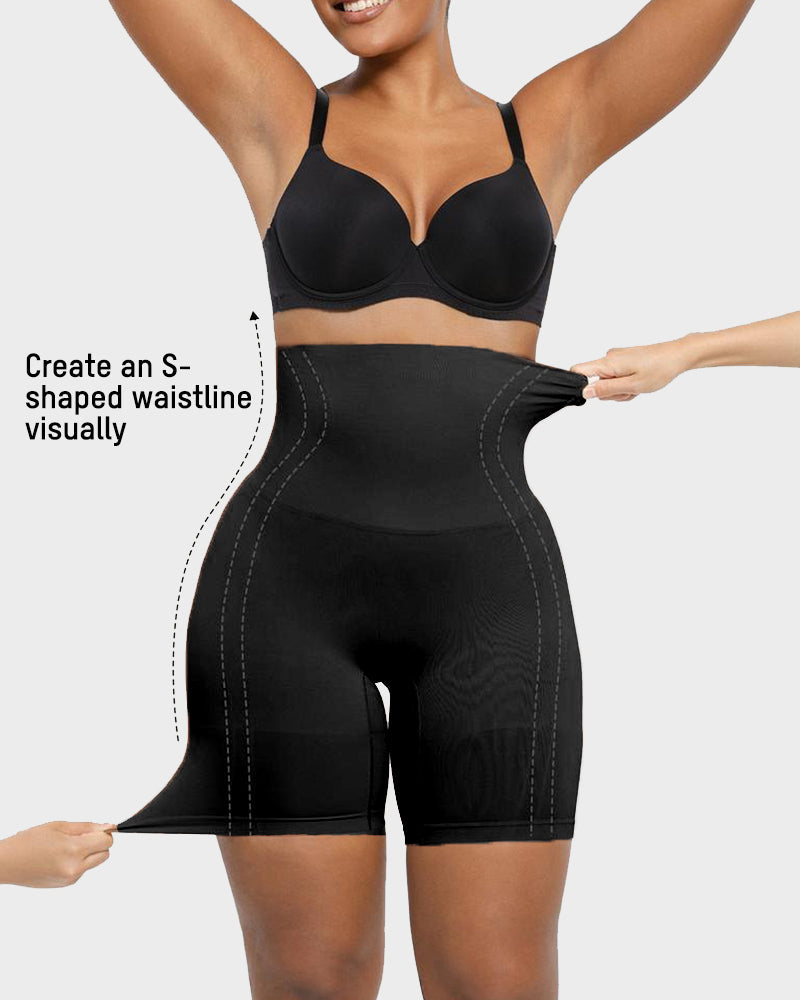 Anti-Roll High-Waist Sculpting Shorts - view 5