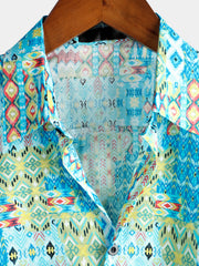 Men's Short Sleeve Cotton Triba Vintage Shirt