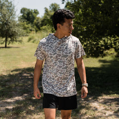Short Sleeve Performance Hoodie - Classic Deer Camo