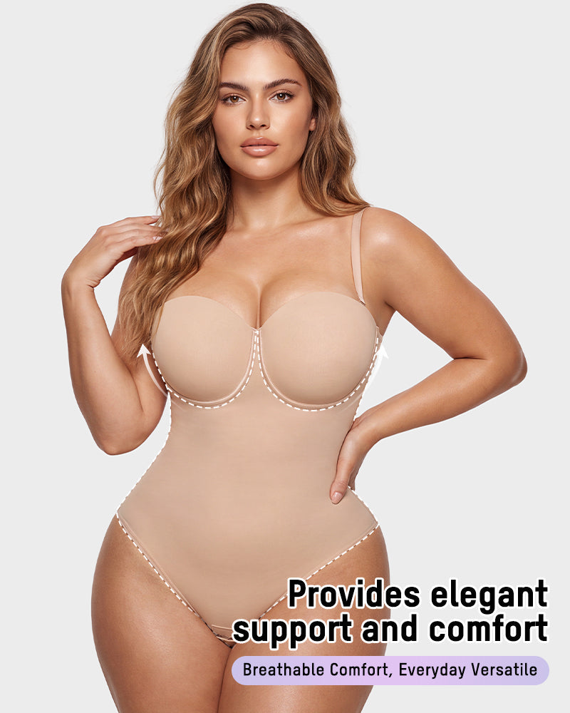 Back Lace-Up Seamless Shapewear Bodysuit - view 5