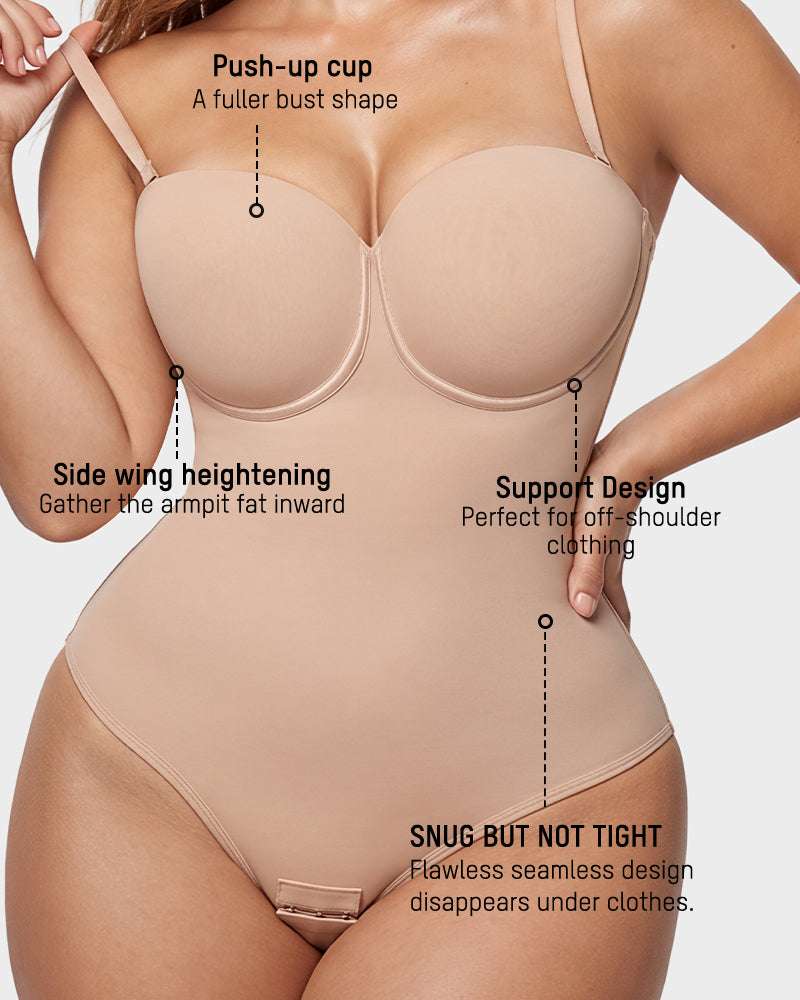 Back Lace-Up Seamless Shapewear Bodysuit - view 4