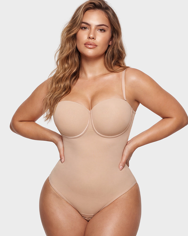Back Lace-Up Seamless Shapewear Bodysuit - view 10