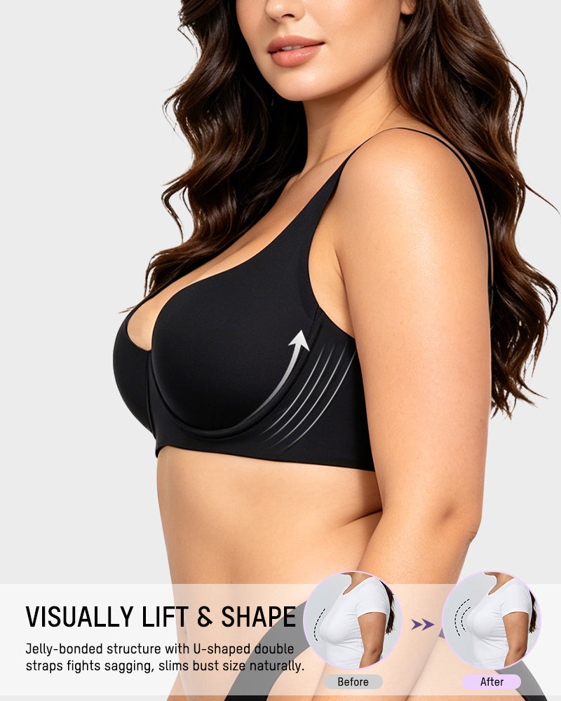 Bare-Edge™ Unlined Demi Bra with Jelly Gel - view 3