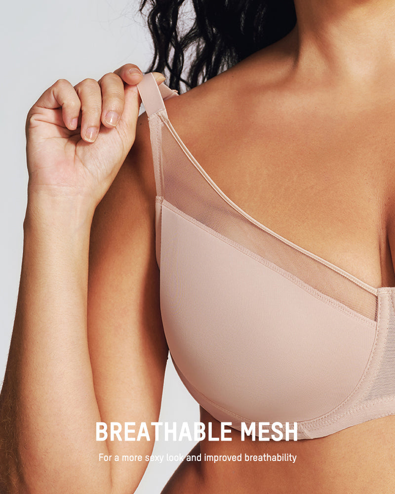 Breathable Mesh Minimizer Support Bra - view 3