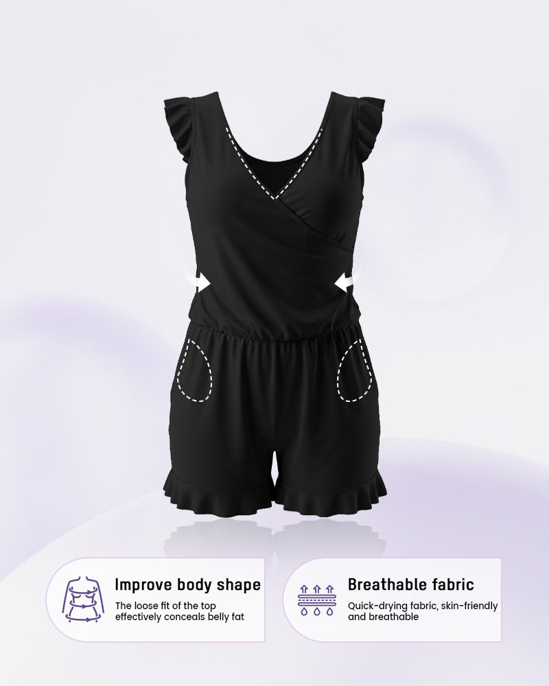 Built-in Bra Swim Romper - view 10