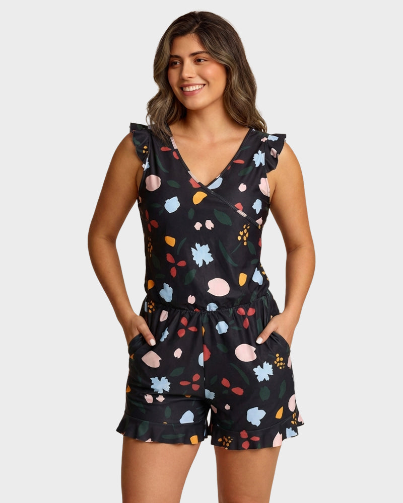 Built-in Bra Swim Romper - view 13
