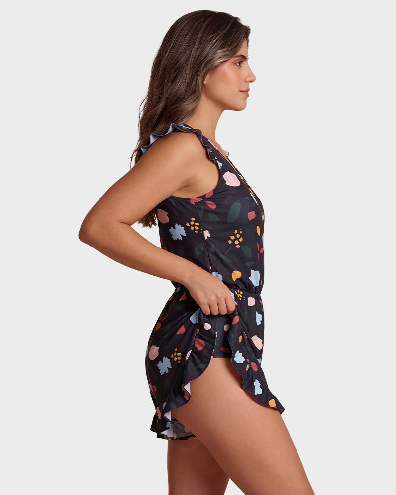 Built-in Bra Swim Romper - view 14