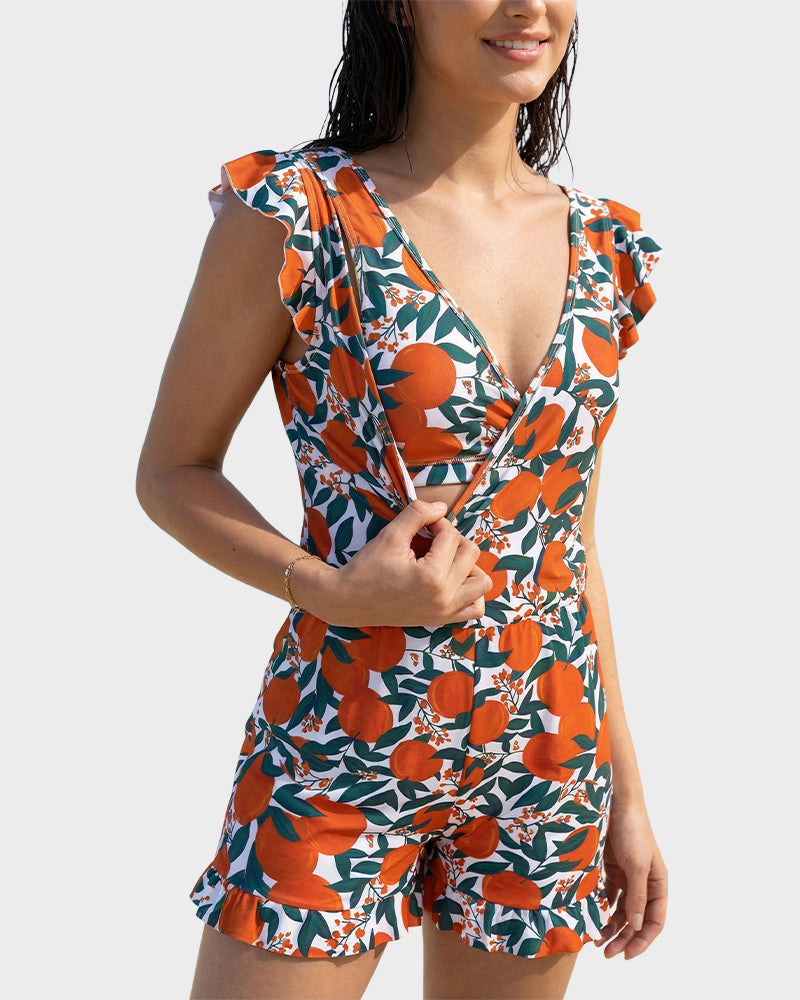 Built-in Bra Swim Romper - view 20