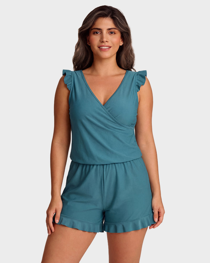 Built-in Bra Swim Romper - view 23