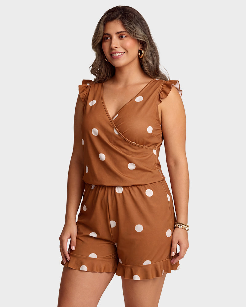 Built-in Bra Swim Romper - view 18
