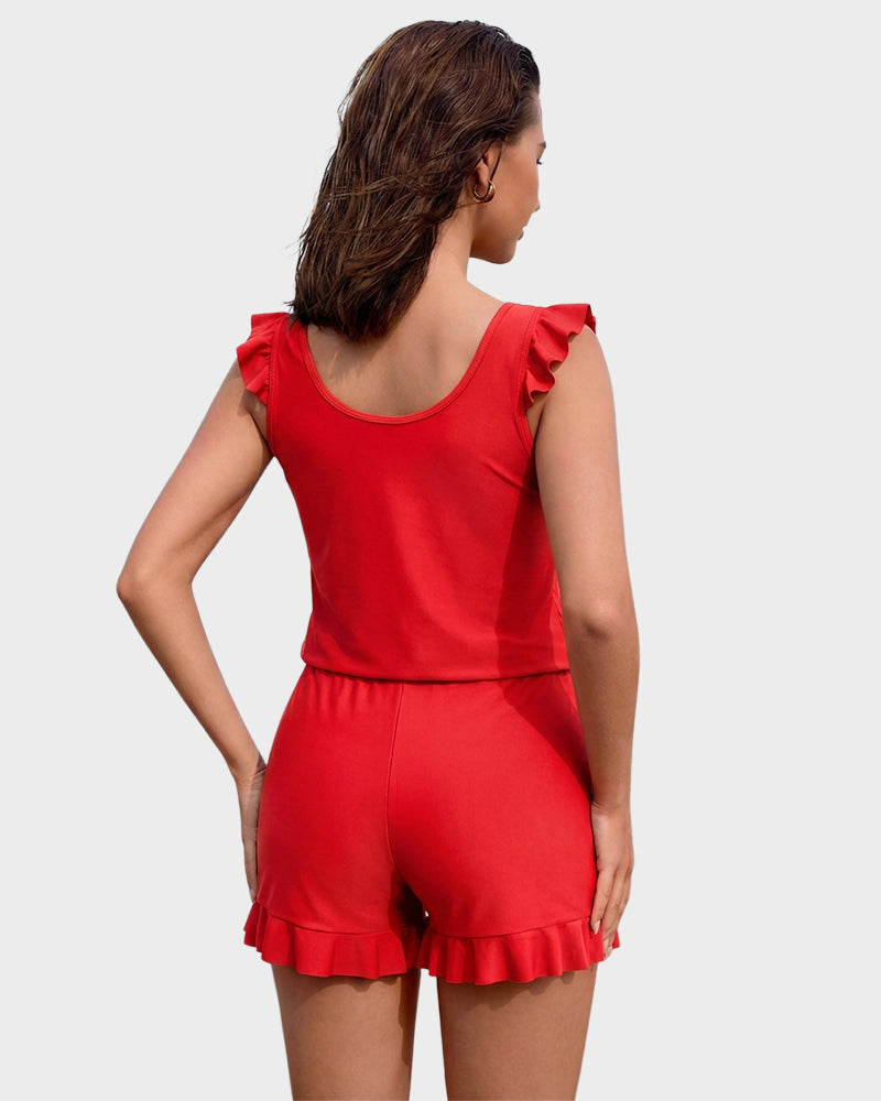 Built-in Bra Swim Romper - view 28