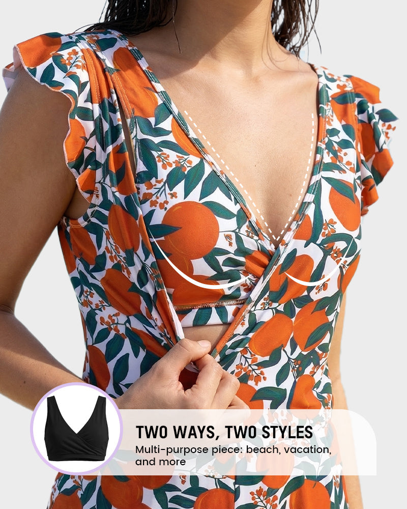 Built-in Bra Swim Romper - view 2