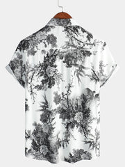 Men's Summer Holiday Button Up Hawaiian Breathable Short Sleeve Shirt