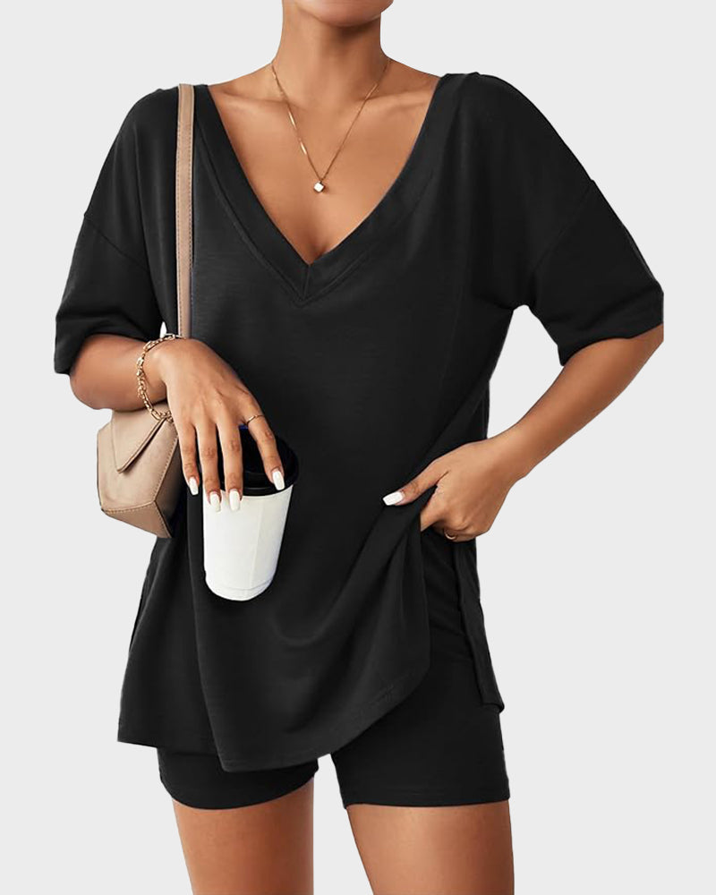 Casual Vibe Comfy Oversized 2-Piece Lounge Set - view 5