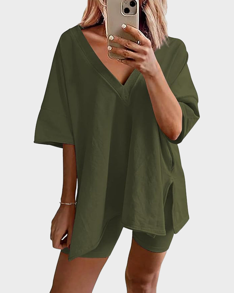 Casual Vibe Comfy Oversized 2-Piece Lounge Set - view 7