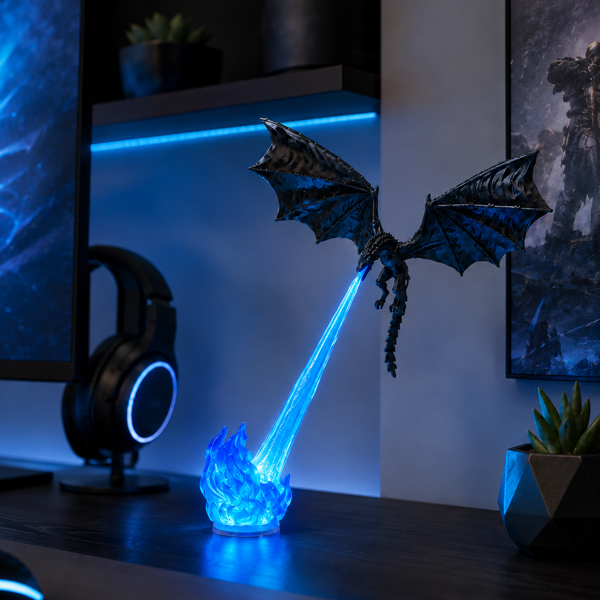 Dragon Breath LED Lamp – Halloween Fire & Ice Decor