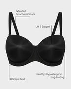 Comfort Push Up Unlined Bra with Removable Straps - view 5