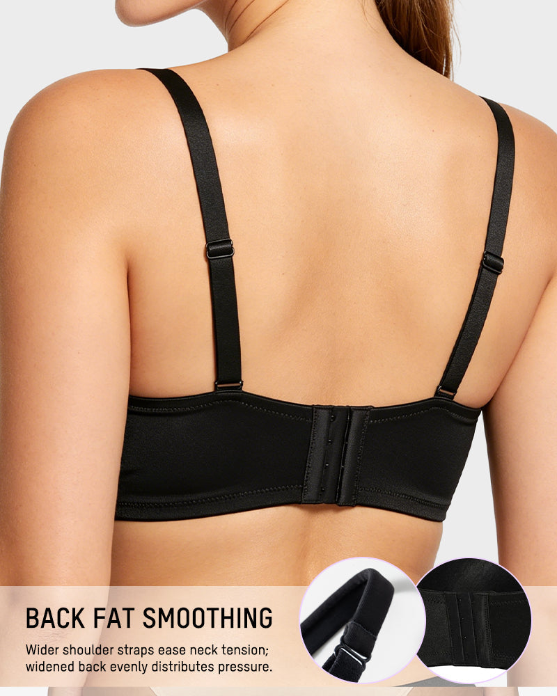 Comfort Push Up Unlined Bra with Removable Straps - view 4