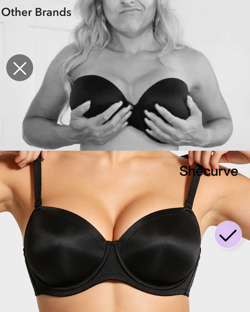Comfort Push Up Unlined Bra with Removable Straps - view 7