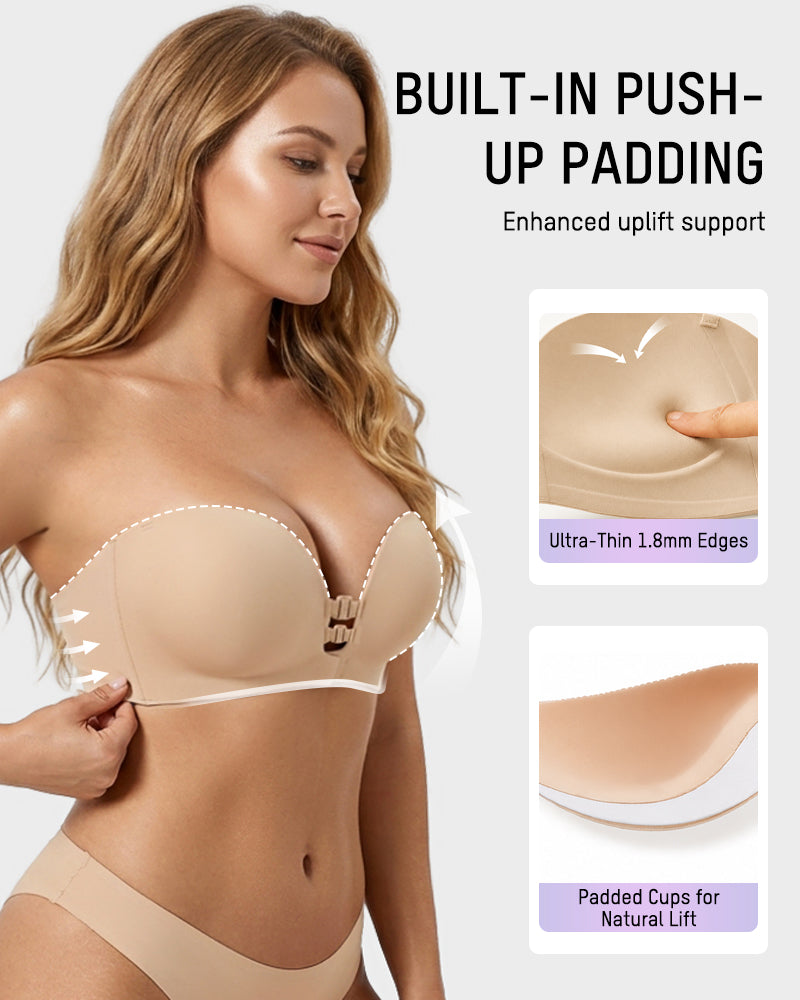 Convertible Strapless Front-Closure Push-Up Bra - view 6