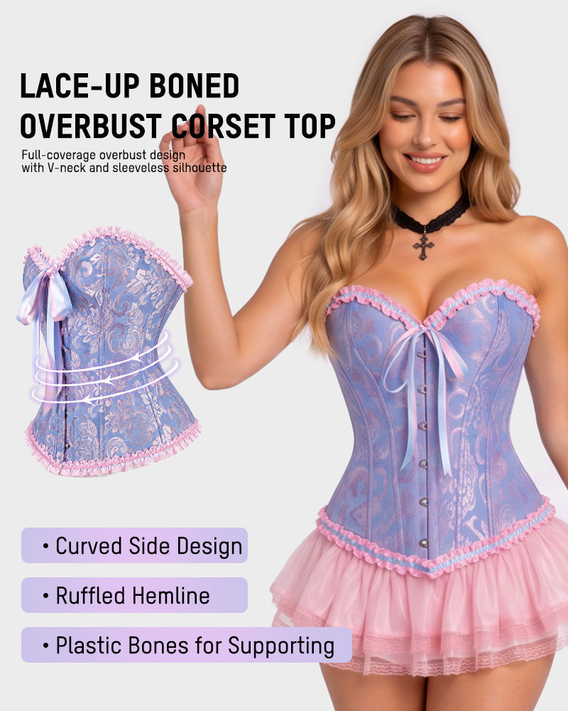Corset Tops Lace Waist Push Up Shapewear - view 3