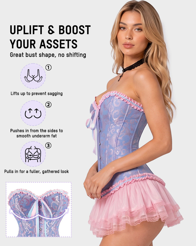 Corset Tops Lace Waist Push Up Shapewear - view 4