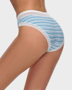 Cotton Seamless Printed Lace Stripe Briefs (5 Pack) - view 6