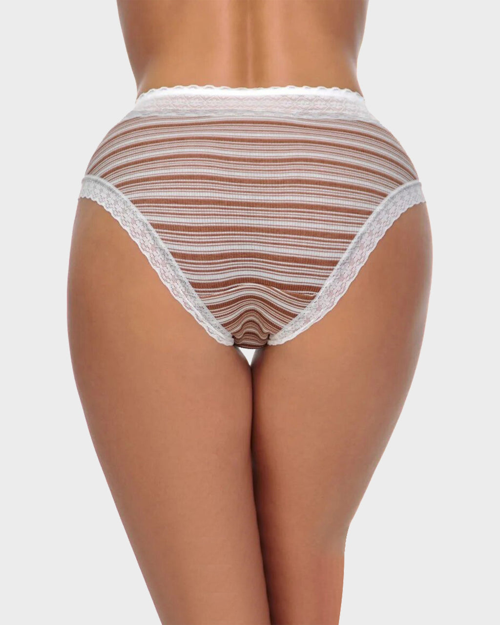 Cotton Seamless Printed Lace Stripe Briefs (5 Pack) - view 9