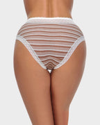 Cotton Seamless Printed Lace Stripe Briefs (5 Pack) - view 9