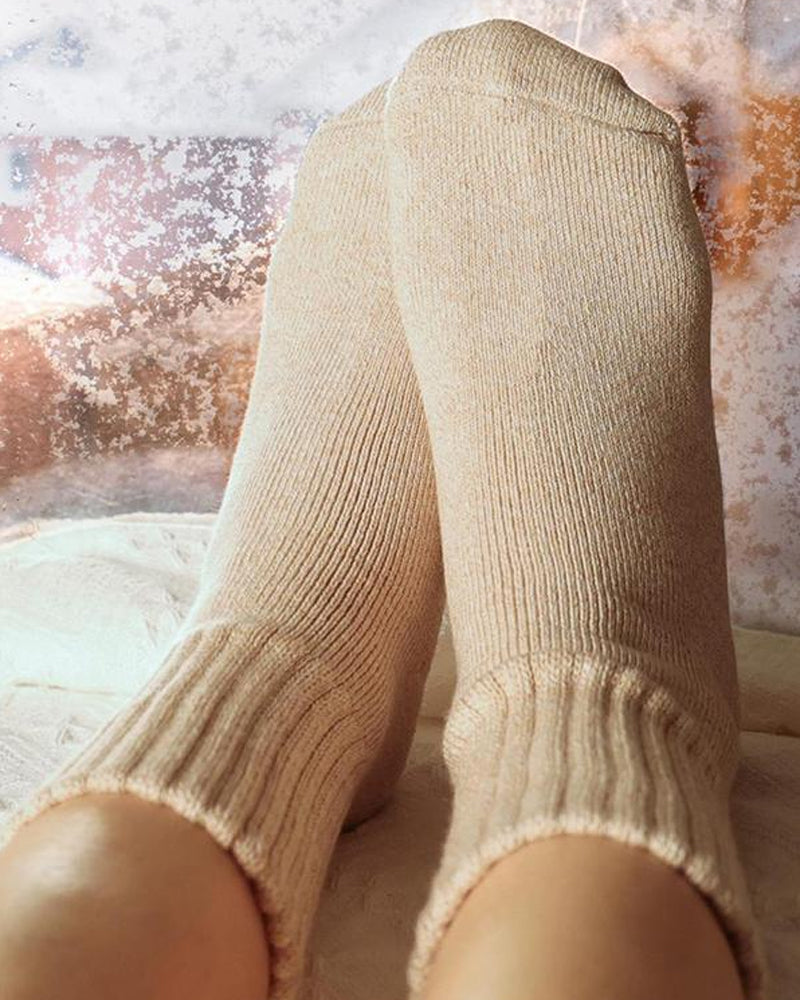 Cozy Ribbed Fleece Lined Crew Socks - view 4