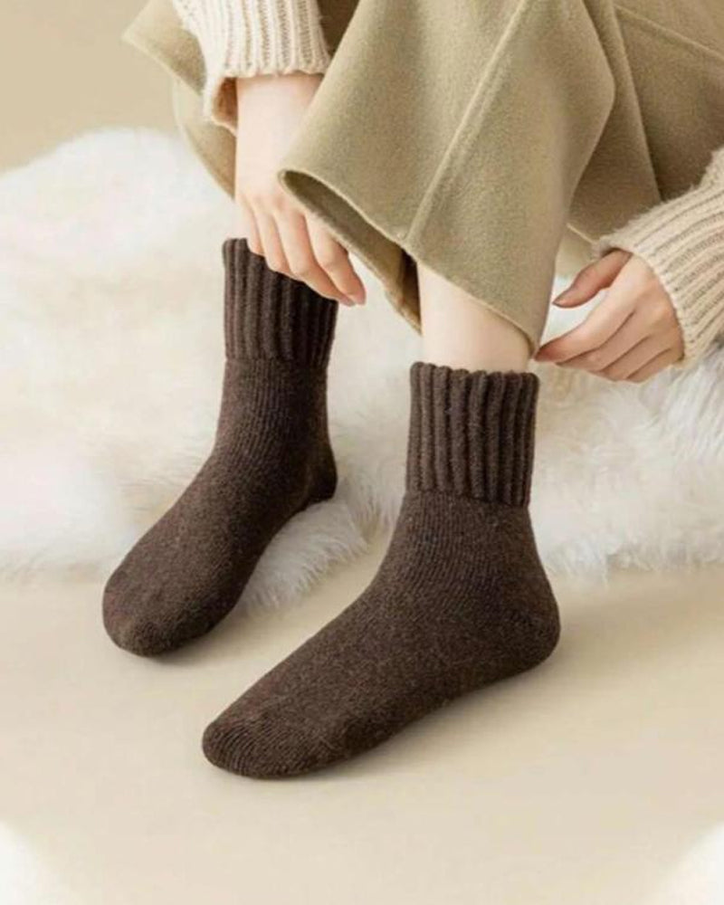 Cozy Ribbed Fleece Lined Crew Socks - view 5