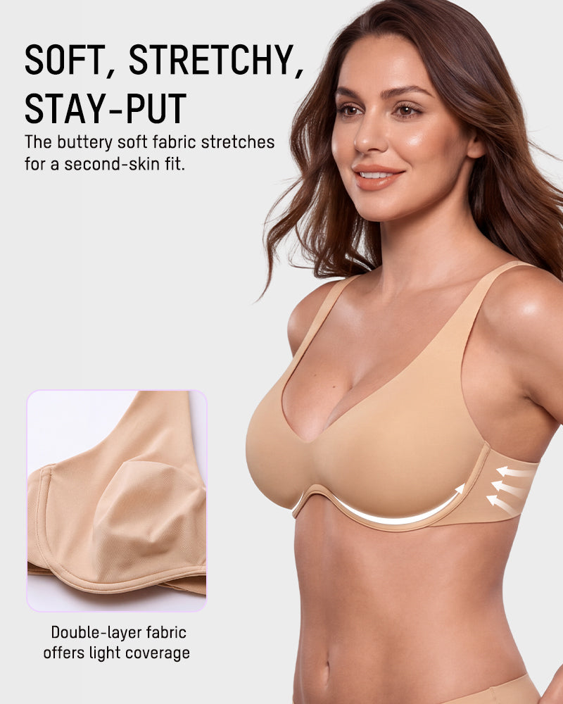 Deep-Plunge Unlined Underwire Bra - view 5