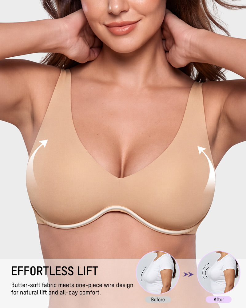 Deep-Plunge Unlined Underwire Bra - view 2