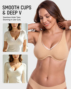 Deep-Plunge Unlined Underwire Bra - view 3