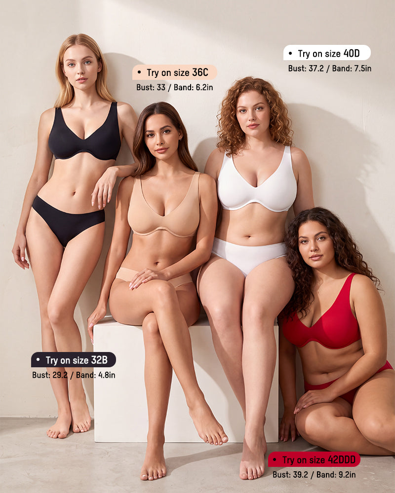 Deep-Plunge Unlined Underwire Bra - view 10