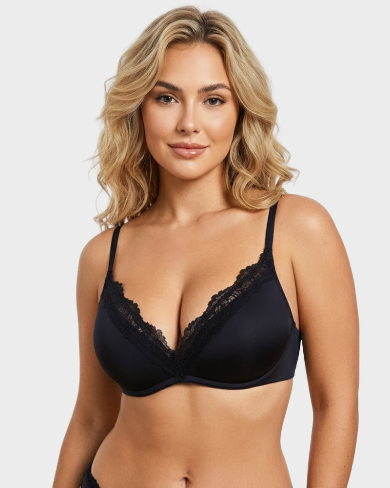 Deep V Lace Push-Up Bra - view 9