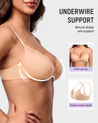 Deep V Lace Push-Up Bra - view 4