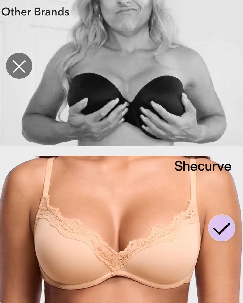 Deep V Lace Push-Up Bra - view 6
