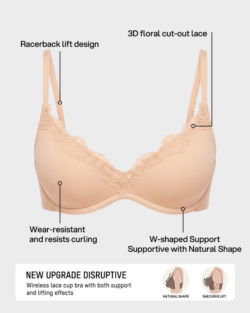Deep V Lace Push-Up Bra - view 5